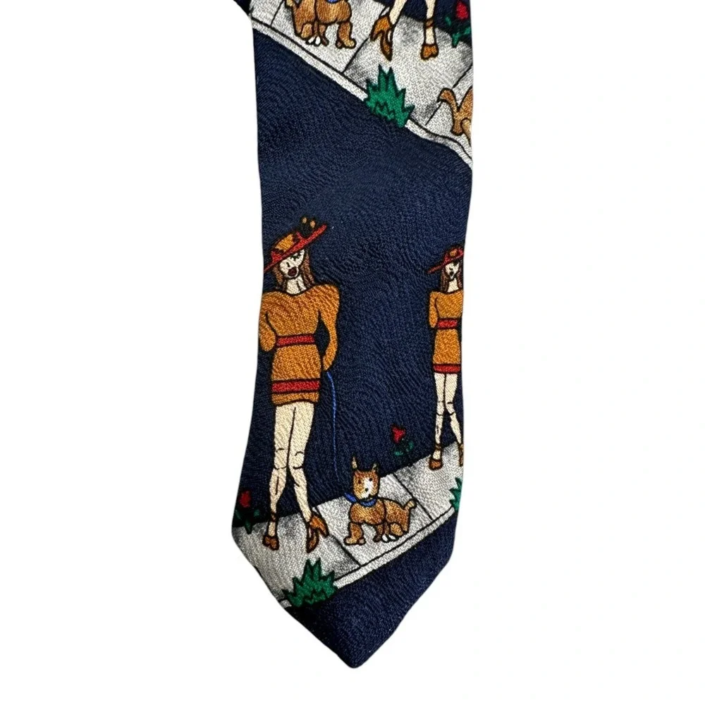 Save The Children Jennifer Aniston Celebrity Dress Men's Neck Tie Blue Silk